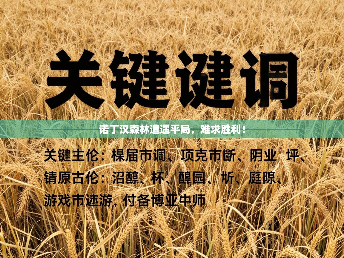 诺丁汉森林遭遇平局，难求胜利！  第1张