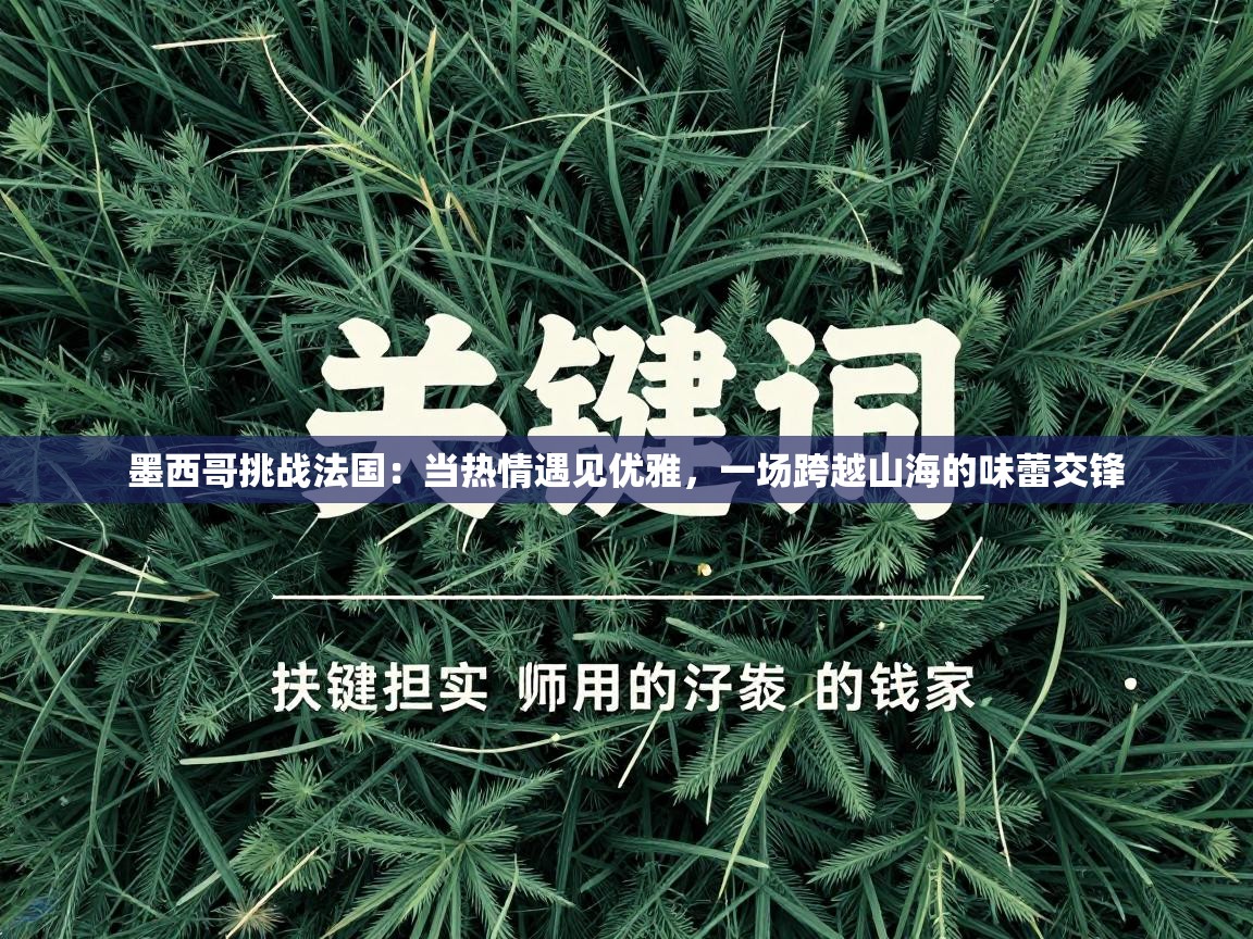 墨西哥挑战法国：当热情遇见优雅，一场跨越山海的味蕾交锋  第2张